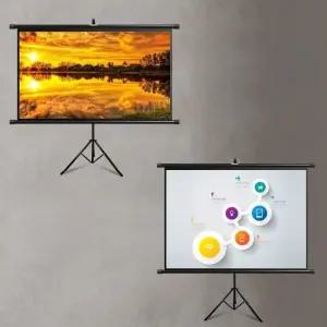 스탠드 스크린 빔스크린 접이식 이동식 롤러블 휴대용 대형 야외스크린 극장 이동형 홈시네마