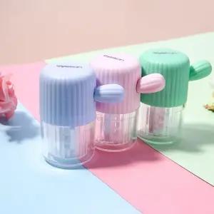 수동 렌즈 세척기 회전 휴대용 소형 렌즈통 보관함/집게/콘택트/빼는/도구/핀셋/하드/케이스/소프트/고급