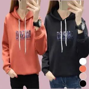 루즈핏 캐주얼 후디 겨울 여자 후드티 포근 기모