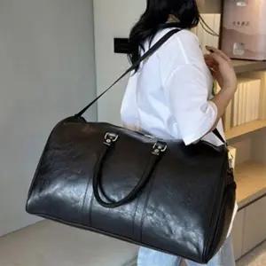 [하프클럽/]해외여행용 가죽 빅백 핸들 보스턴백 남녀공용