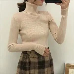 여자 골지 목폴라티 니트 이너 겨울 슬림핏 레이어드