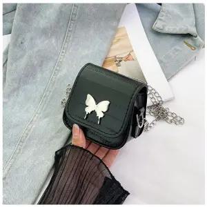 야무치 여자 데일리룩 가방 미니백 미니 퓨어 칼라 립스틱 나비 체인 숄더 크로스 스퀘어 KUK5