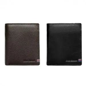 BM88 부드러운 소가죽 남성 중지갑 캐주얼 정장 지갑
