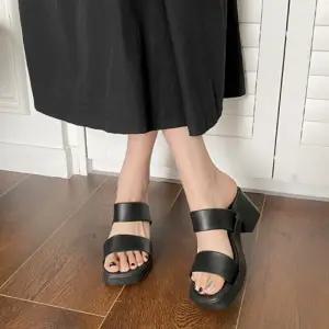 통굽 슬리퍼 키높이 여름 샌들 웨지힐슈즈 여성샌들