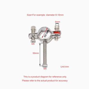 304 스테인리스 스틸 고정 파이프 브래킷 확장 나사 클램프 길이 M8 x 50