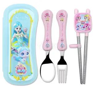 [오키즈]캐치티니핑6 수저포크케이스세트-사뿐핑 풀커버 교정용 YP5617 (T0004)