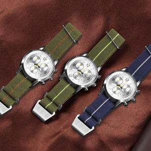 호환 나일론 꼰 시계 밴드 탄성 스트랩 프랑스 군대 낙하산 가방 유니버설 손목 벨트 스포츠 팔찌 18/20/22