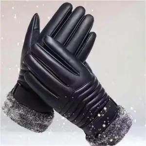 (색상 블랙)핸드워머 겨울장갑 장갑 남자 방한 털안감 인조가죽 겨울