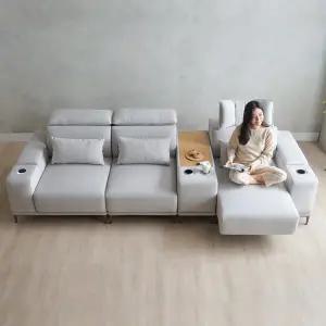 미노 모션소파 전동 리클라이너 4인용 패브릭 기본형 (콘솔박스 일반형 포함)