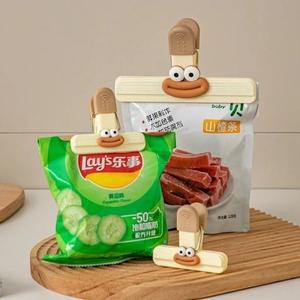 호환 3pcs  얼굴 가방 씰링 클립 음식 스낵 도구 작은 냉장고 플라스틱