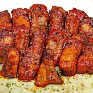 천지푸드 국내산 한돈 등갈비 양념 매운 한입 쪽갈비 구이&찜용 720g (매운맛)