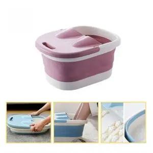 풋케어 족욕기 핑크 접이식 보관