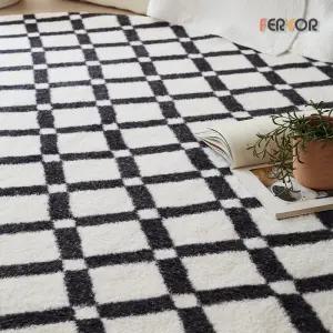 [퍼보]휴비스 온감패드 체크 양털인조모 흙소파 돌쇼파용