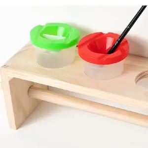 (선택 롤페이퍼)롤페이퍼 거치대 원목 화구 보관대 유치원선물 미술놀이