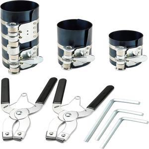 피스톤 압축기 플라이어 53 175mm 엔진 래칫 유형 클램프 밴드 설치 프로그램 조정 가능한 자동차 수리 도구