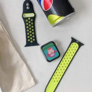 실리콘 스마트워치 네온블랙 스포츠루프 애플워치