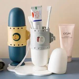 월드온 잠수함 칫솔 케이스 다용도 칫솔통 양치컵 칫솔꽂이보관함 연필보관함 휴대용 생일 답례품 선물용