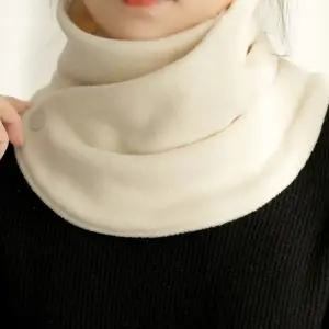 방한 플리스 단추 숄 넥워머 머플러