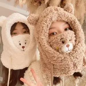 곰돌이 방한 후드 넥워머 바라클라바 3COLOR