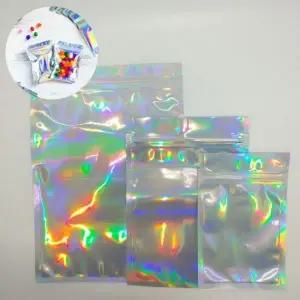 [콩심팥심]홀로그램 선물 소분 포장지 지퍼백 다용도 10.5x15cm