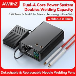Awithz UK1 휴대용 배터리 스폿 용접기 DIY 미니 18650 리튬 팩 도구 6000mah 가능 0.3mm