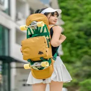 스케이트보드 가방 대용량 방수 백팩 보호 장비 보관 편리한 수납 캐리어 스타일 엣지백 스포츠 레저용 바퀴 장착 여행용