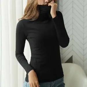 4컬러 기모 슬림 무지 긴팔 여성 목폴라티