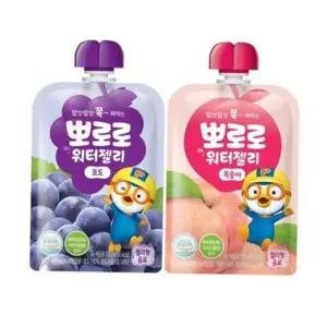 오렌지 뽀로로 워터젤리 포도 복숭아 각 120ml 10개