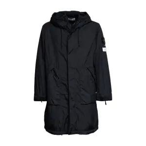 스톤아일랜드 스톤 25FW 와펜 가먼트다이 크링클랩스 프리마로프트 롱 패딩 자켓 블랙 K1135967