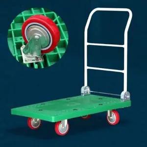 대차 접이식카트 그린 PVC 차박 캠핑캐리어 짐수레 중