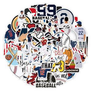 100Pcs 야구 낙서 스티커 가방 노트북 스케이트 보드 물병 방수