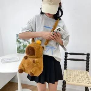 ( )카피바라 인형 가방 백 크로스백 귤카피바라 귀여운 백팩 배낭 캐피바라 굿즈 놀이동산 놀이공원 캐릭터