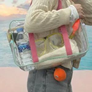 ( )투명 PVC 물놀이 수영가방 대형