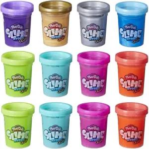 플레이도우 슬라임 하이드로글리츠 3세 이상 를 위한 다양한 메탈릭 색상의 12가지 멀티팩 미끄럽고
