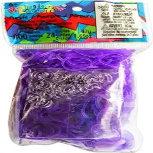 레인보우 룸 젤리 고무 밴드 ？ 24개의 C 클립이 포함된 보라색 리필 팩 600개 춘즈 디자인 공식 모든 룸