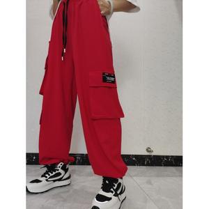 처짐 얇은 섬서설 셔플 블루종 비즈니스 슬랙스 팬츠 룩 스타일 카고 남녀 실용적 배기