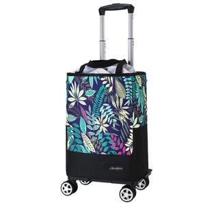 바퀴달린 장바구니 보온보냉 가방 구르마 블랙M 대용량 보냉 시장가방 차량용