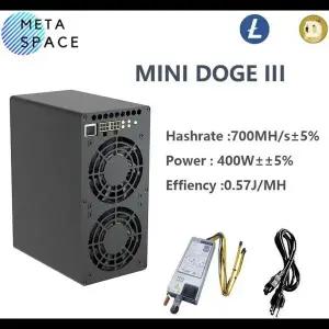 골드쉘 미니 소형 도지 III LTC도지 코인 마이너 700MH/S 400WPSU 포함 도지 마이너 리트코인 골드쉘 미니