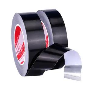 검정색 알루미늄 호일 테이프 빛 차단 자체 접착 절연 방수 단열 고온 방지