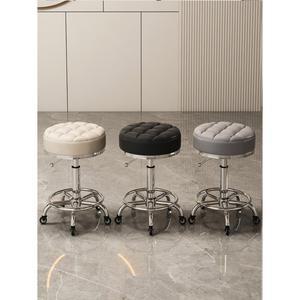 미용실 뷰티샵 스툴 컷팅 회전 이동식 작업 바퀴달린 네일샵 의자