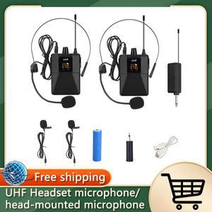 [호환품]UHF 무선 헤드셋 마이크 송신기 수신기 LED 디지털 디스플레이 바디팩 교육 라이브 공연용