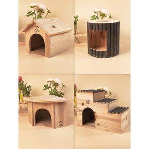 햄스터 나무집 토끼 놀이터 은신처 고슴도치 하우스 원목