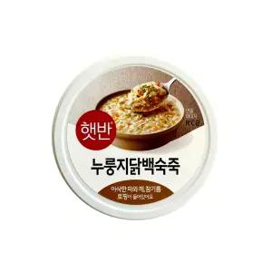 비비고죽 CJ 햇반 누룽지닭백숙죽 267g (용기) x 24개