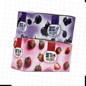 사무실간식 과일 모양 미니젤리 (곽) (포도+딸기) 2종세트