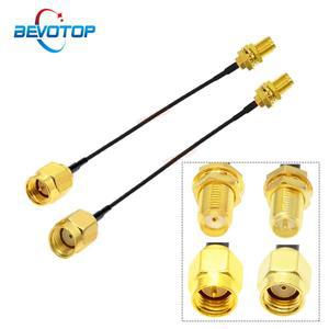 BEVOTOP SMA to 케이블 RP-SMA 수-암 커넥터 RF 동축 점퍼 50 옴 와이파이 안테나 익스텐션 피그테일 코드