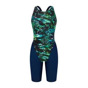 [브랜드정품] 아레나 여성 실내수영복 바이닐 4부 반신 레이서백 (A5SL1PL54GRN)