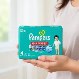 팸퍼스 베이비드라이 팬티형 4단계 42매 4개 일회용기저귀