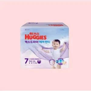 하기스 맥스드라이 에어팬티 7단계 팬티형 공용 28매 2개 일회용기저귀