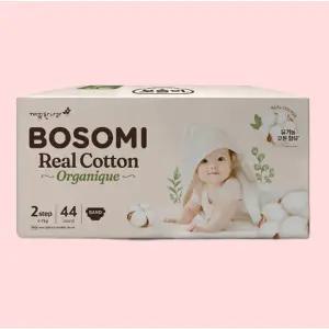 보솜이 리얼코튼 오가니크 2단계 밴드형 공용 44매 4개 일회용기저귀