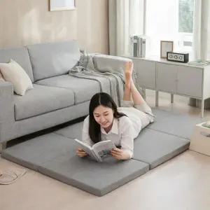 탄탄한 토퍼매트리스 향균소취 볼트론커버 침대 바닥 3단 접이식매트리스 슈퍼싱글